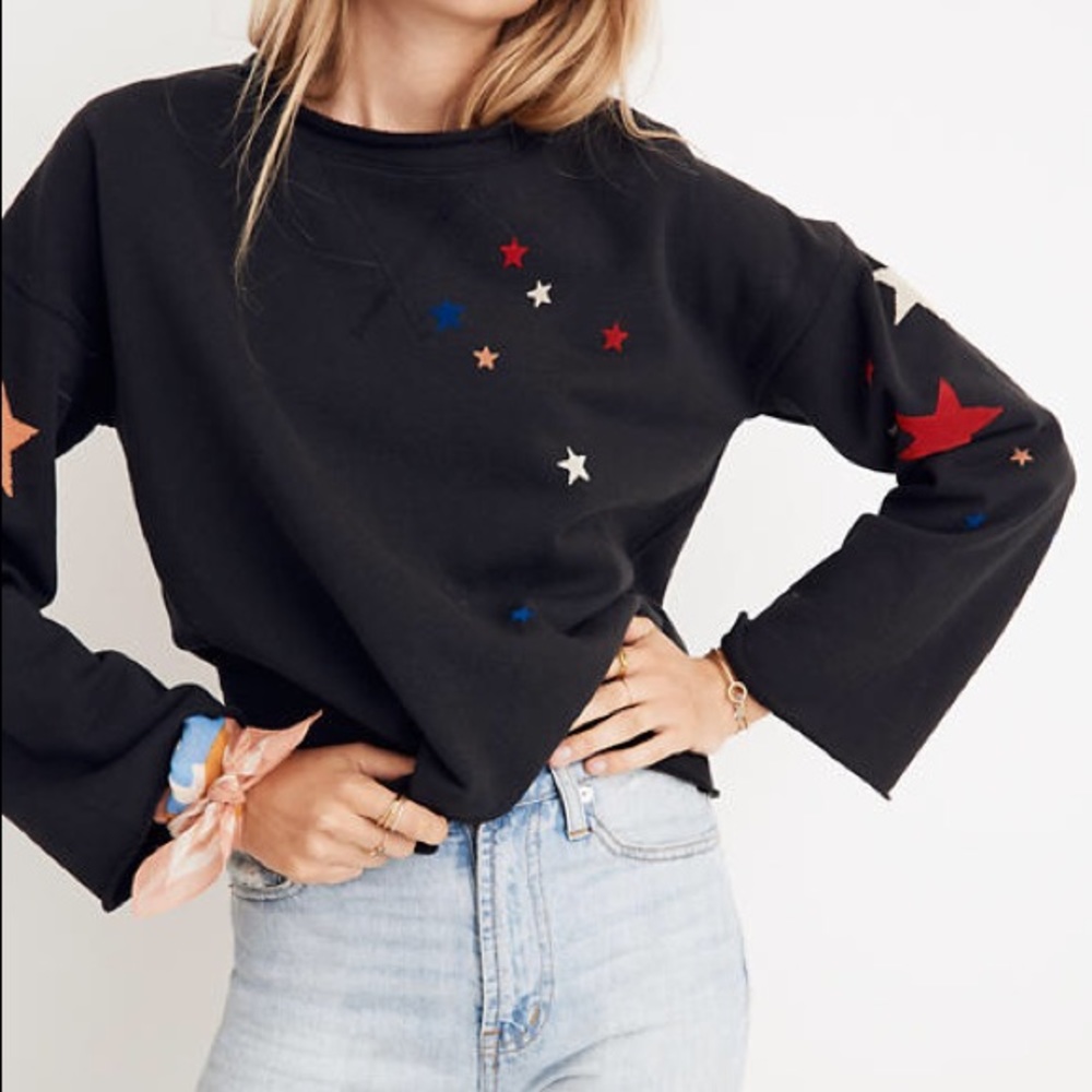 Madewell Starry Night black Sweatshirt with stars